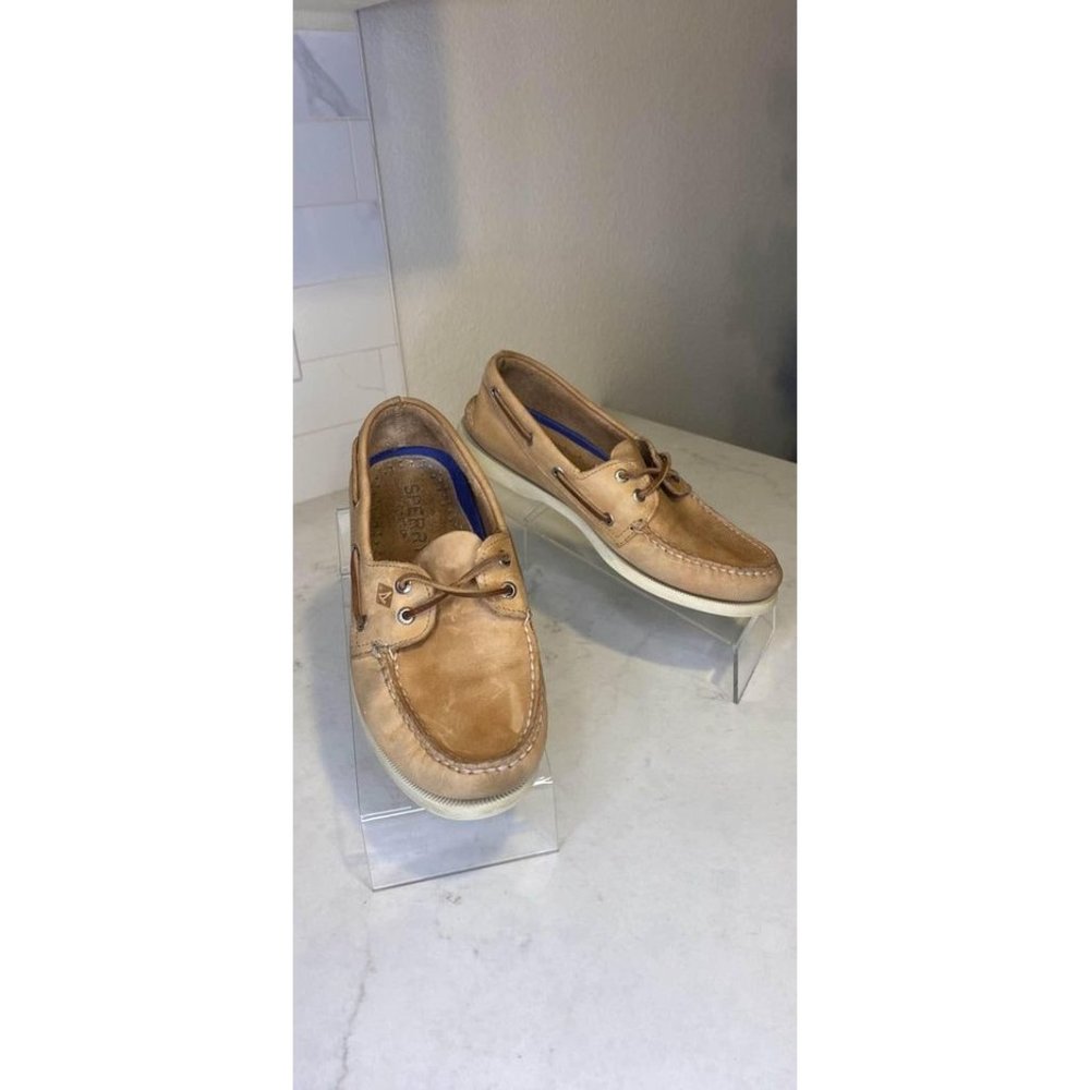 Sperry Men's Authentic Original Oatmeal Leather Boat Shoes 0197632 Size 8